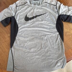 Nike Gray and Black Short Sleeve Tee